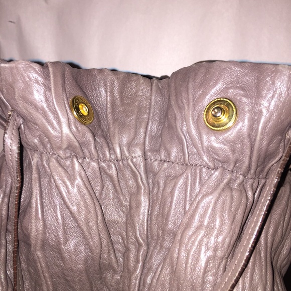 auth oversized PRADA lambskin leather SHOULDERBAG - Picture 6 of 8